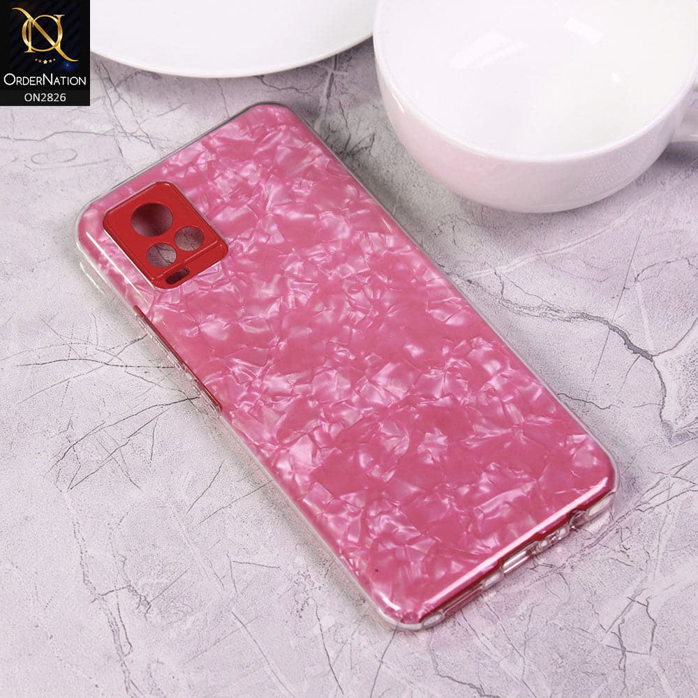 Vivo V20 Cover - Red - New Marble Series 2 in 1 Hybrid Case