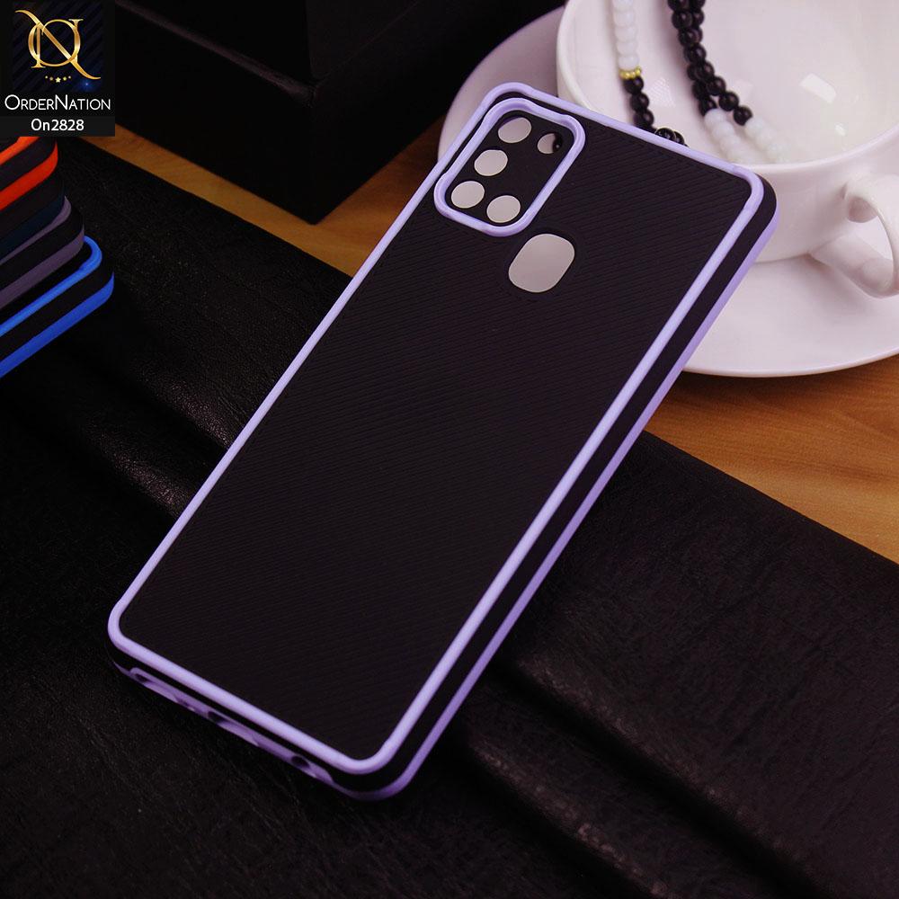 Samsung Galaxy A21s Cover - Purple - 3D Soft Linning Camera Protection Case