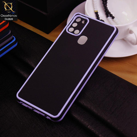 Samsung Galaxy A21s Cover - Purple - 3D Soft Linning Camera Protection Case
