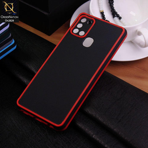 Samsung Galaxy A21s Cover - Red - 3D Soft Linning Camera Protection Case