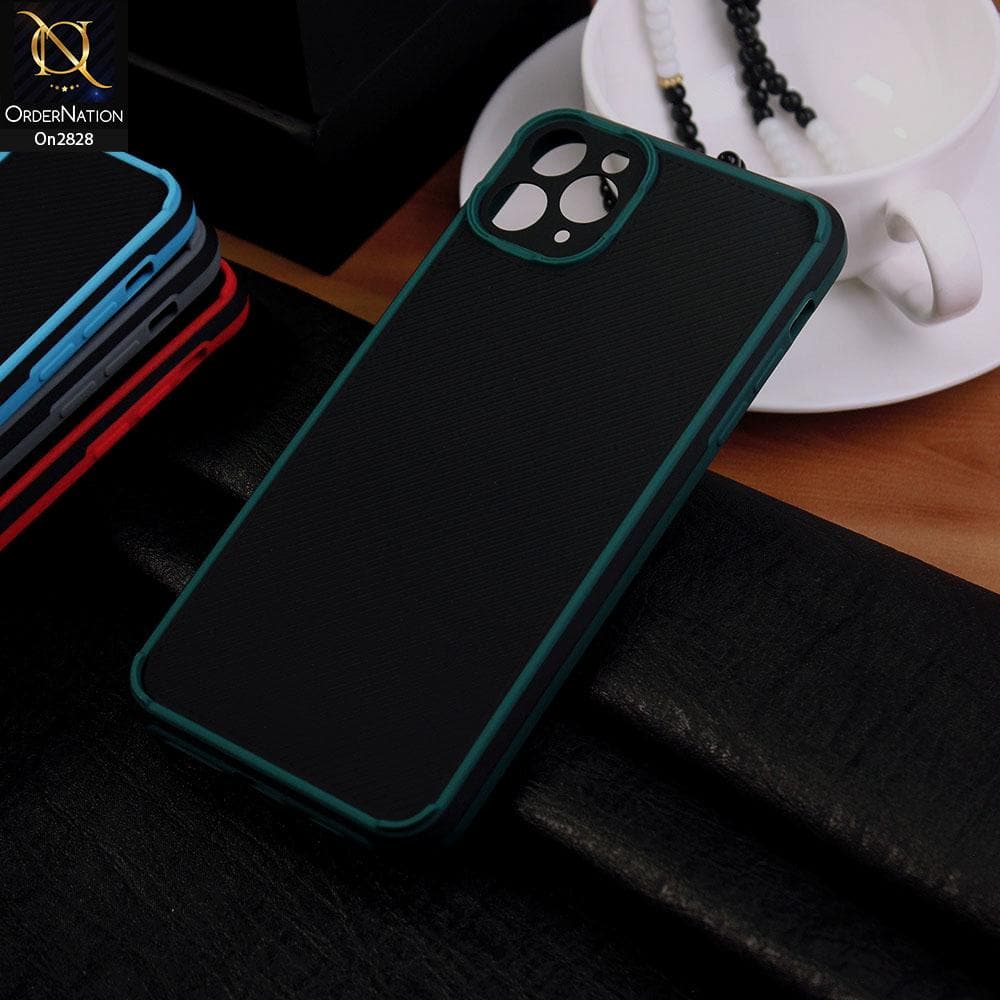 iPhone 11 Pro Max Cover - Green - 3D Soft Linning Camera Protection Case