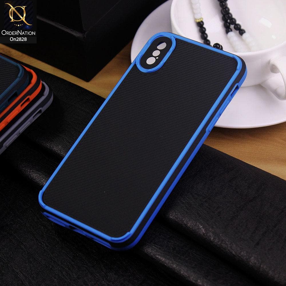 iPhone XS / X Cover - Blue - 3D Soft Linning Camera Protection Case