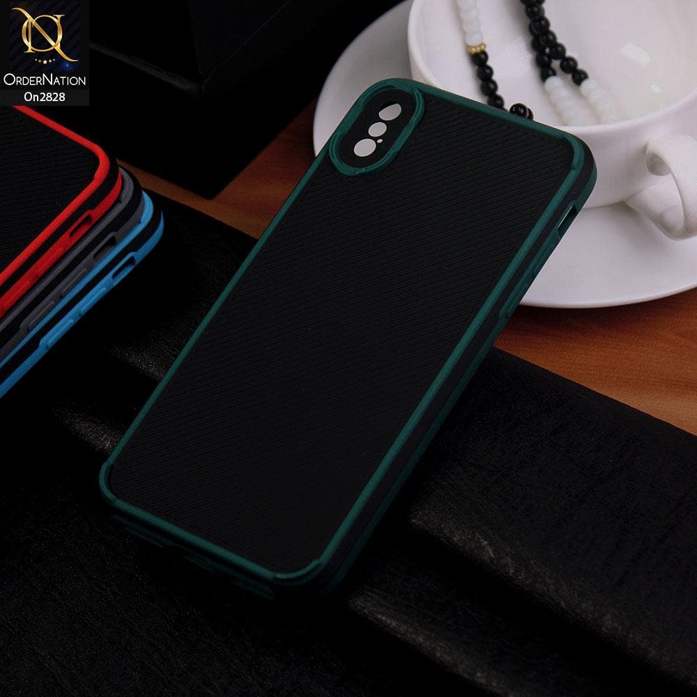 iPhone XS / X Cover - Green - 3D Soft Linning Camera Protection Case