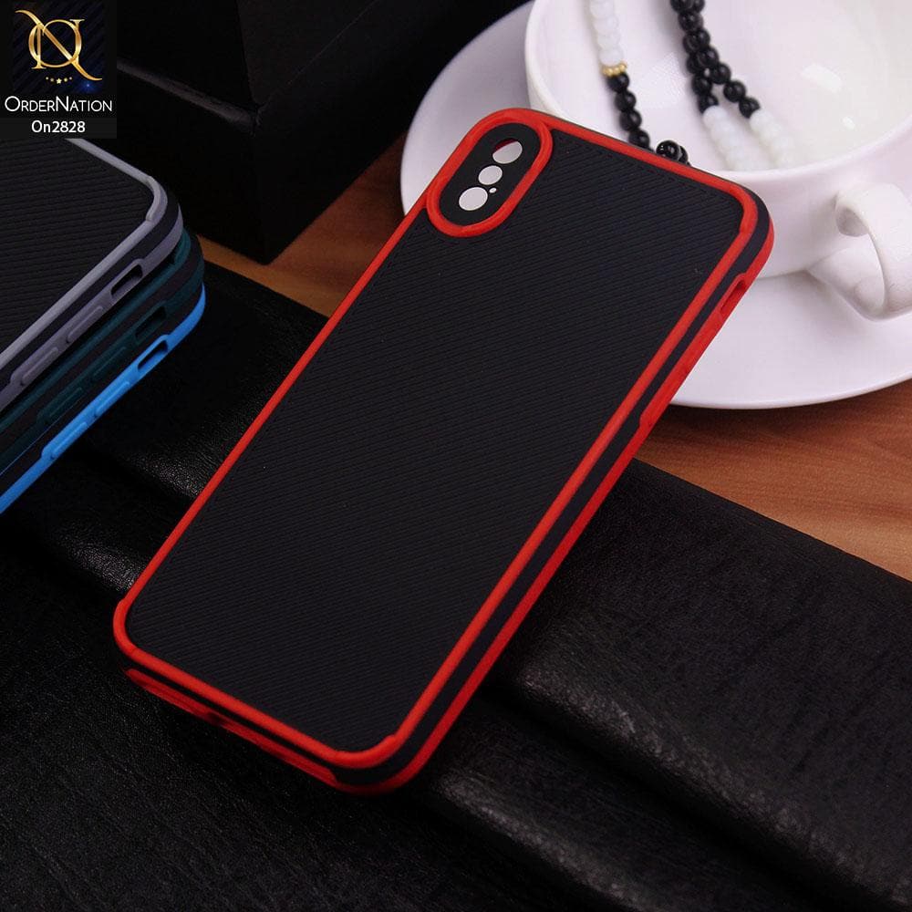 iPhone XS Max Cover - Red - 3D Soft Linning Camera Protection Case