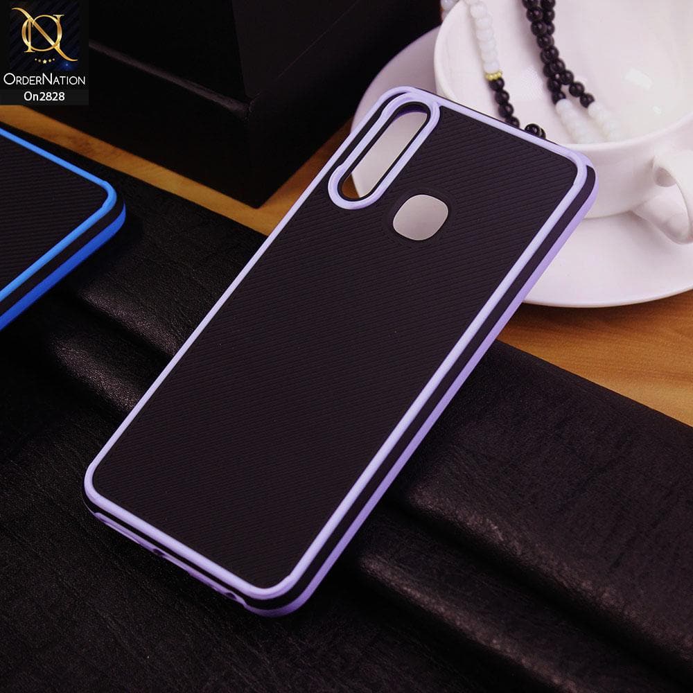 Vivo Y17 Cover - Purple - 3D Soft Linning Camera Protection Case
