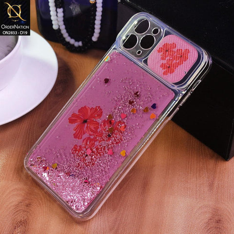 iPhone 11 Pro Cover - Design 19 - Moving Liquid Glitter Camera Slide Protection Case