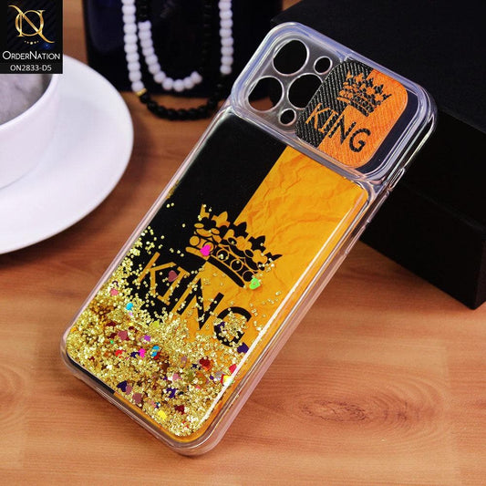 iPhone 11 Pro Max Cover - Design 5 - Moving Liquid Glitter Camera Slide Protection Case