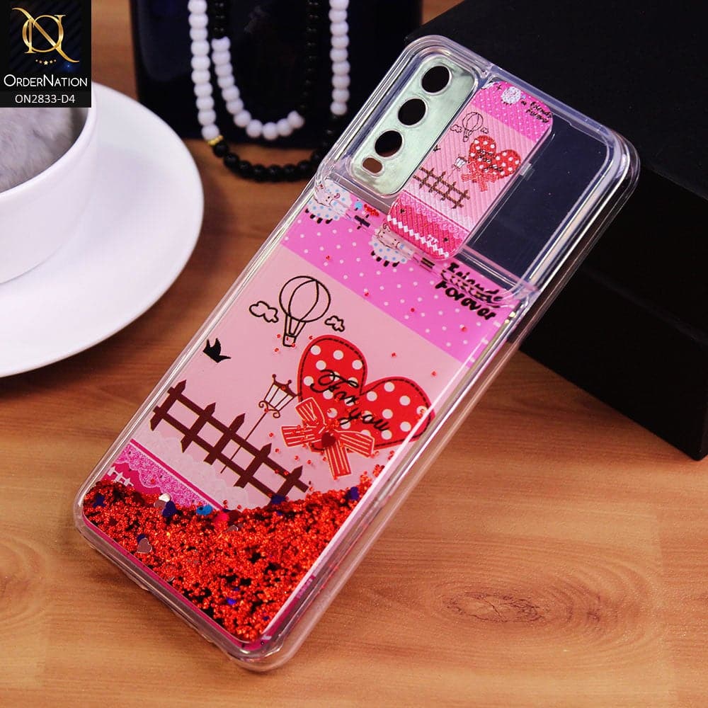 Vivo Y11s Cover - Design 4 - Moving Liquid Glitter Camera Slide Protection Case