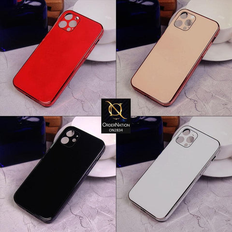 iPhone 12 Mini Cover - White - New Glossy Shine Soft Borders Back Case