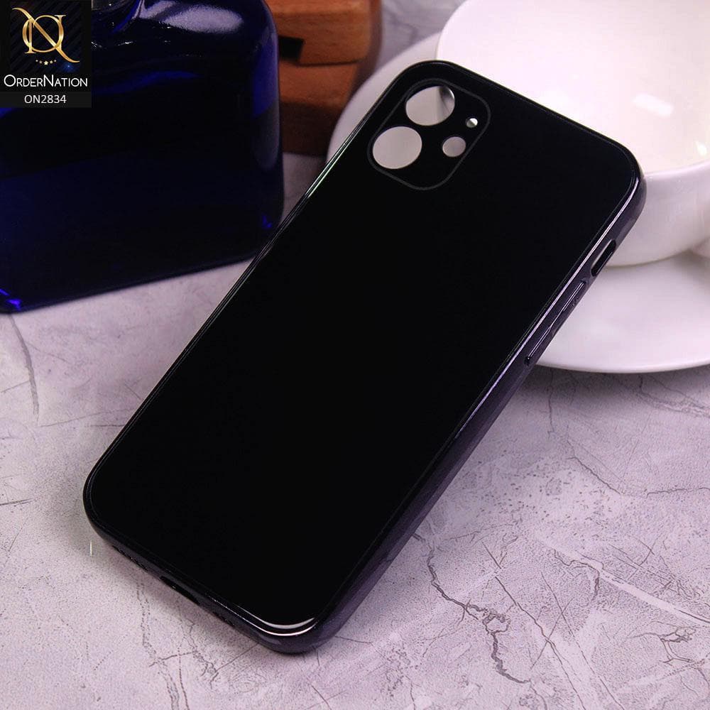 iPhone 12 Mini Cover - Black - New Glossy Shine Soft Borders Back Case