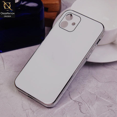 iPhone 12 Mini Cover - White - New Glossy Shine Soft Borders Back Case