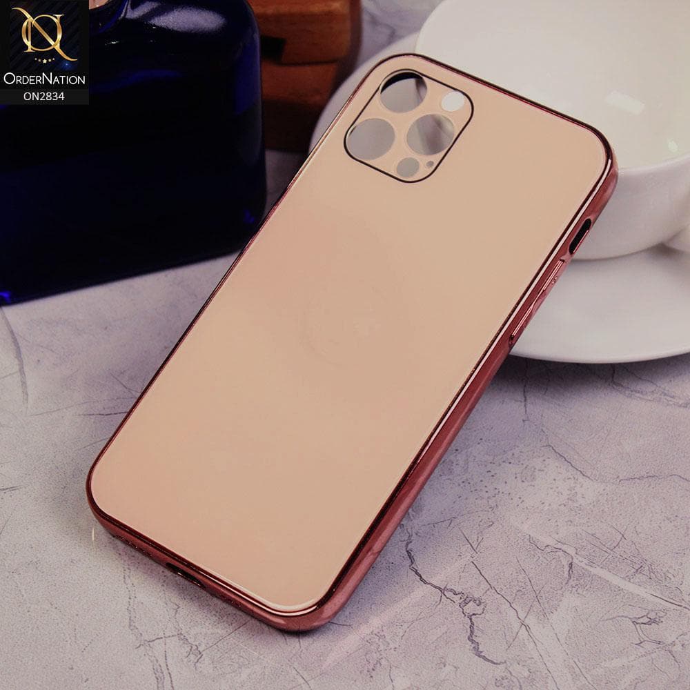 iPhone 12 Pro Cover - Rose Gold - New Glossy Shine Soft Borders Back Case