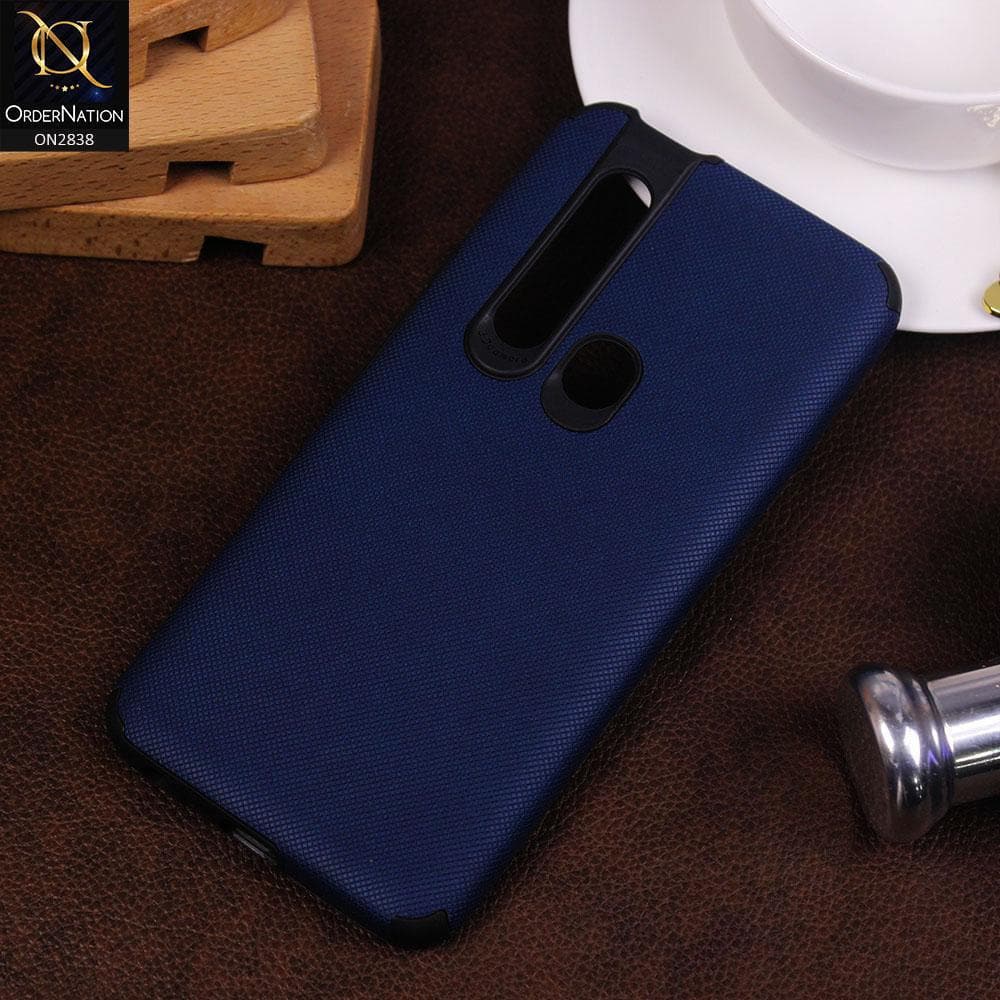 Tecno Camon 15 Pro Cover - Blue - TPU Doted Texture Soft Case