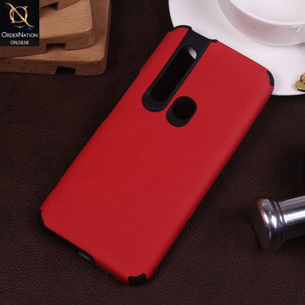 Tecno Camon 15 Pro Cover - Red - TPU Doted Texture Soft Case