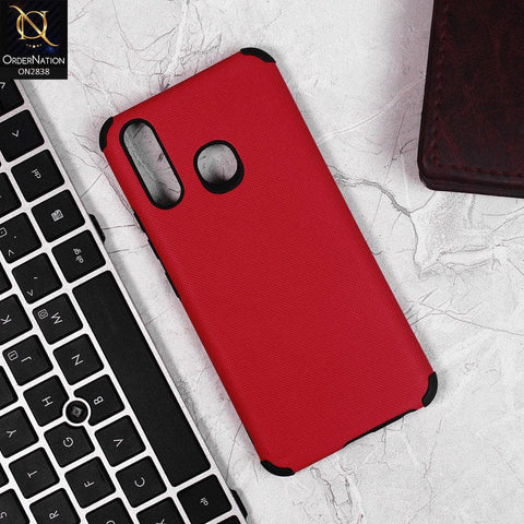 Vivo Y19 Cover - Red - TPU Doted Texture Soft Case