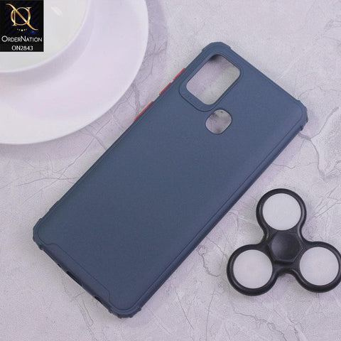 Samsung Galaxy A21s Cover - Dark Blue - 3D Camera Soft Silicon Protective Case