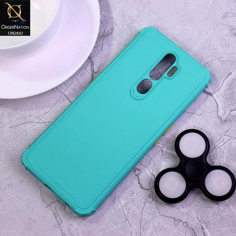 Oppo A5 2020 Cover - Sea Green - 3D Camera Soft Silicon Protective Case