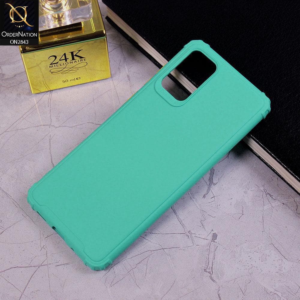 Samsung Galaxy A71 Cover - Sea Green - 3D Camera Soft Silicon Protective Case