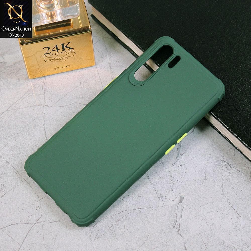 Oppo A91 Cover - Green - 3D Camera Soft Silicon Protective Case