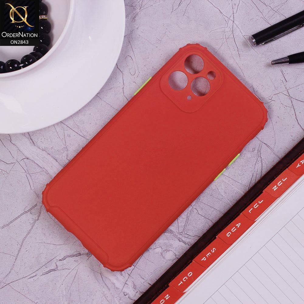 iPhone 11 Pro Cover - Red - 3D Camera Soft Silicon Protective Case