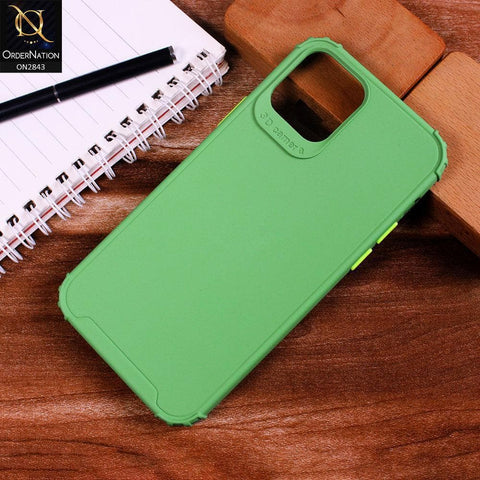 iPhone 12 Pro Cover - Light Green - 3D Camera Soft Silicon Protective Case