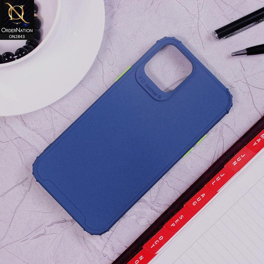 iPhone 12 Mini Cover - Blue - 3D Camera Soft Silicon Protective Case