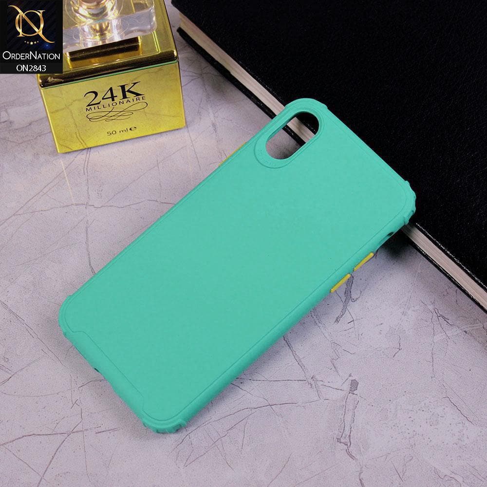iPhone XS / X Cover - Sea Green - 3D Camera Soft Silicon Protective Case