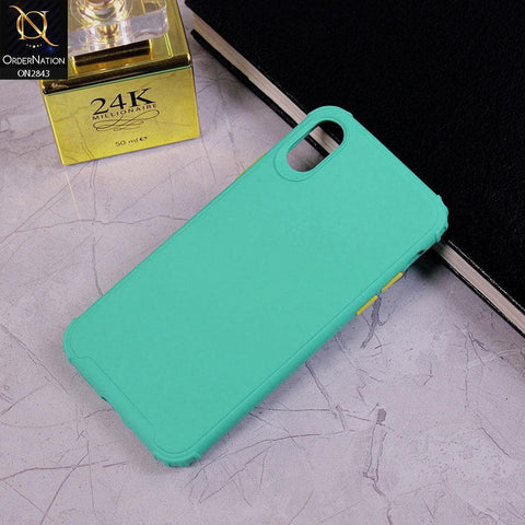 iPhone XS / X Cover - Sea Green - 3D Camera Soft Silicon Protective Case