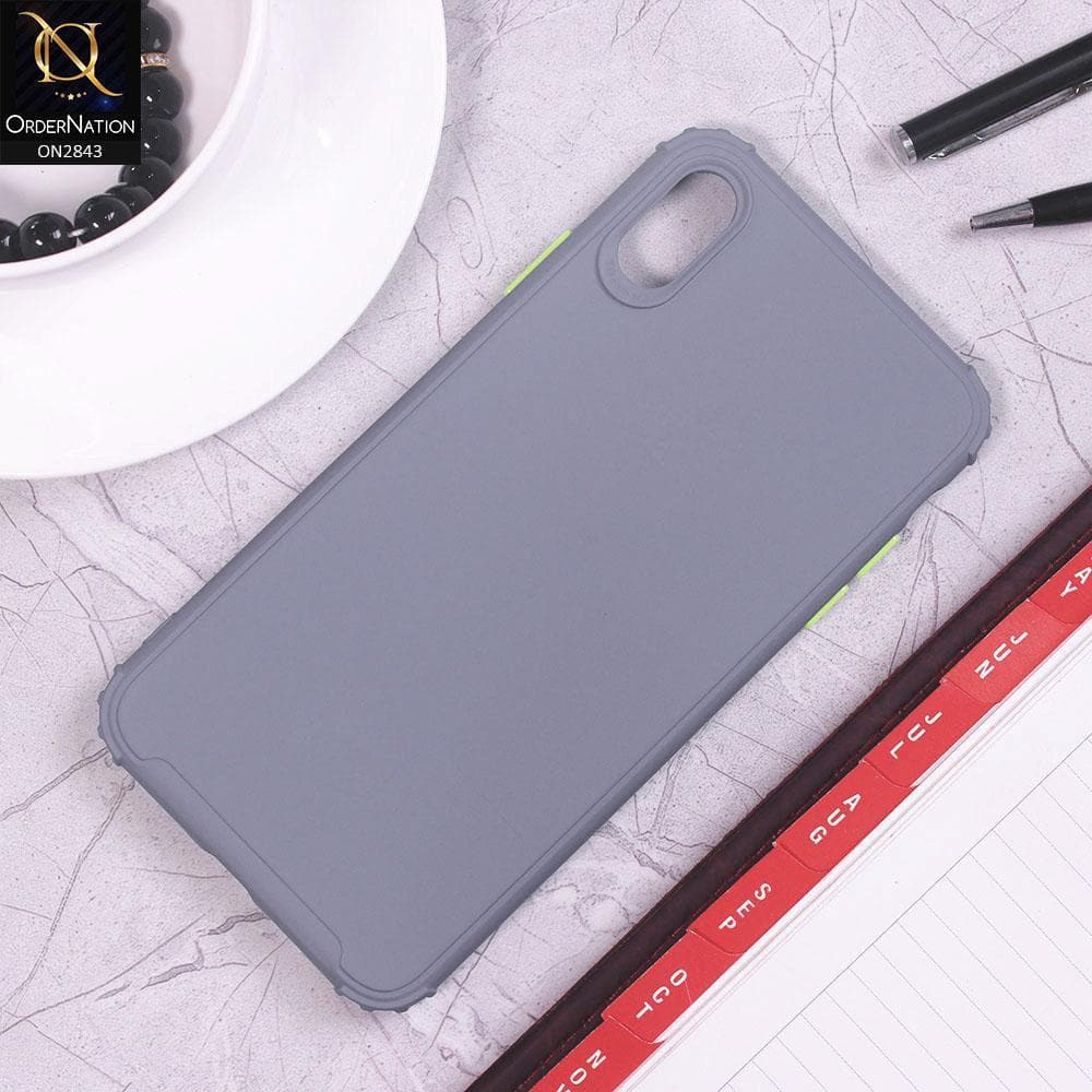 iPhone XS Max Cover - Gray - 3D Camera Soft Silicon Protective Case