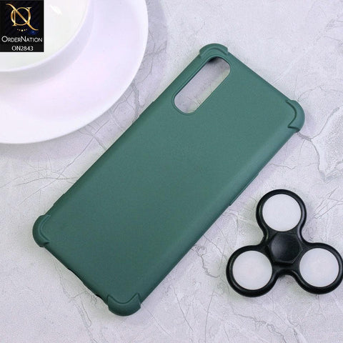 Oppo Reno 3 Pro Cover - Dark Green - 3D Camera Soft Silicon Protective Case