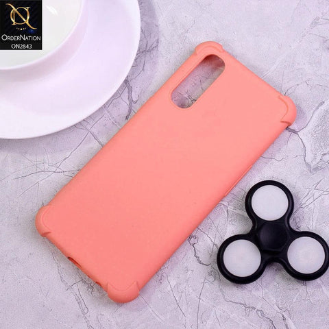 Oppo Reno 3 Pro Cover - Peach - 3D Camera Soft Silicon Protective Case