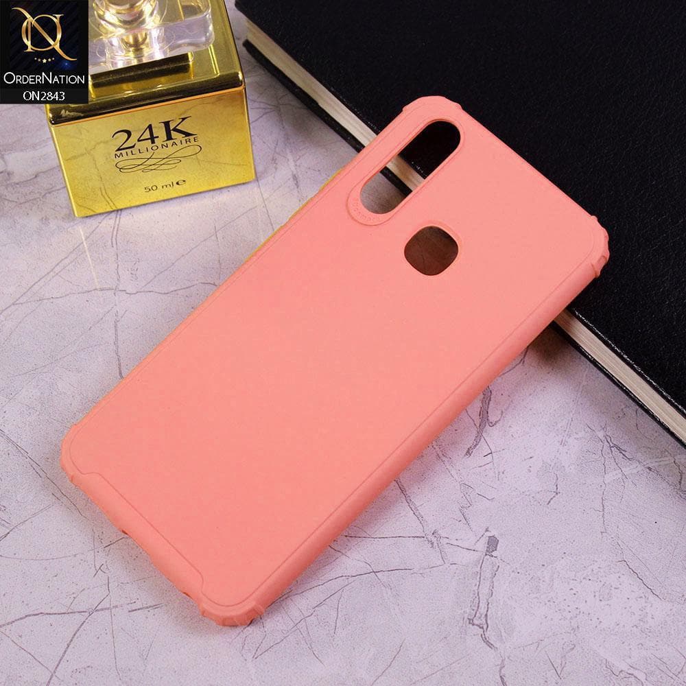 Vivo Y15 Cover - Peach - 3D Camera Soft Silicon Protective Case