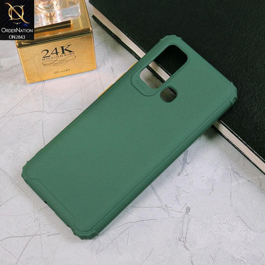 Vivo Y30 Cover - Green - 3D Camera Soft Silicon Protective Case