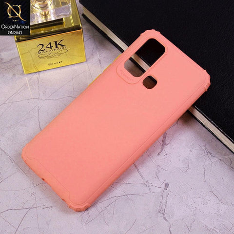 Vivo Y50 Cover - Peach - 3D Camera Soft Silicon Protective Case