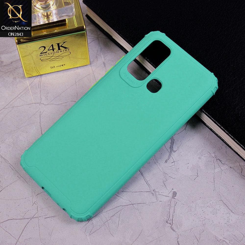 Vivo Y30 Cover - Sea Green - 3D Camera Soft Silicon Protective Case