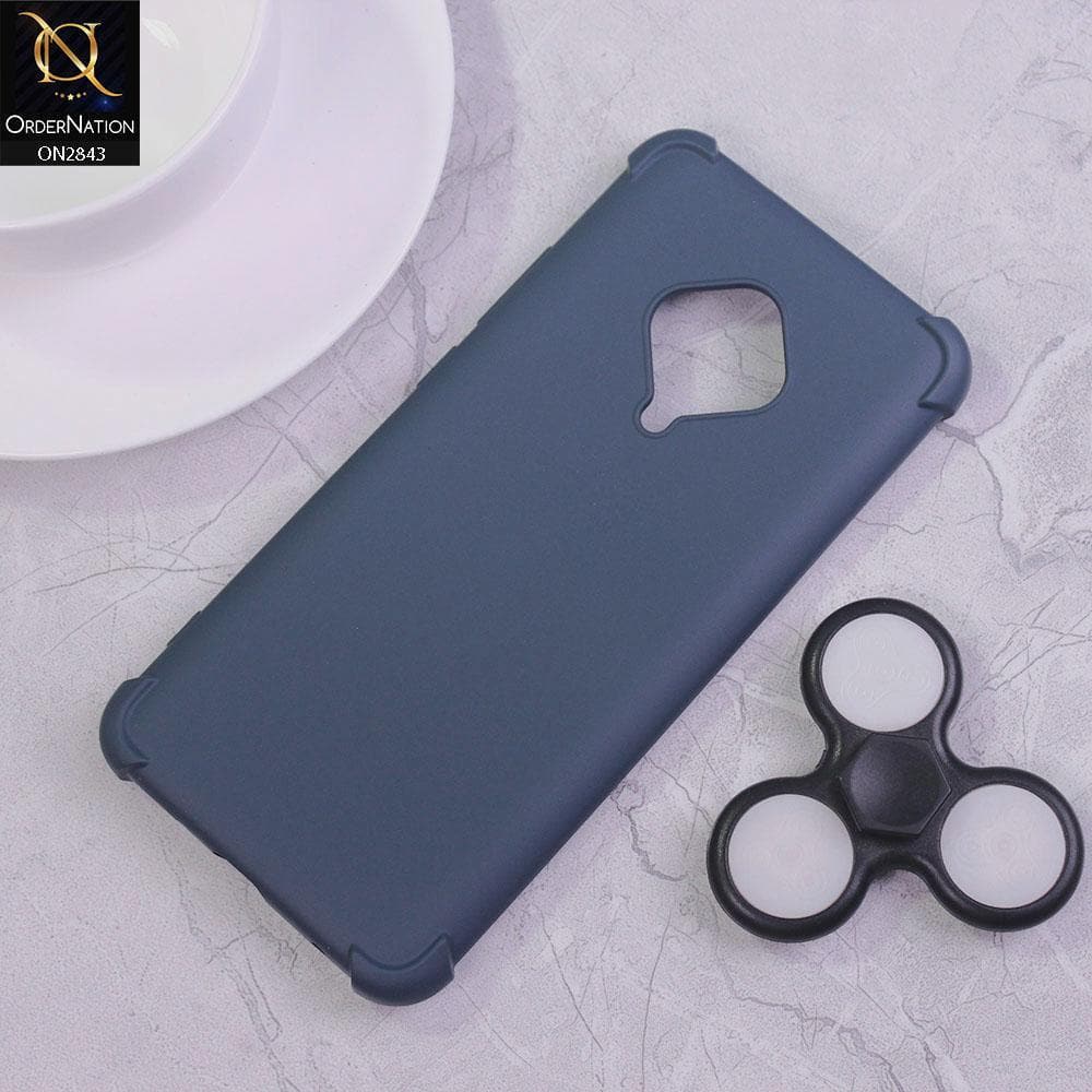Vivo S1 Pro Cover - Dark Blue - 3D Camera Soft Silicon Protective Case