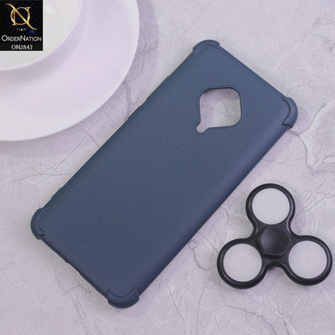 Vivo S1 Pro Cover - Dark Blue - 3D Camera Soft Silicon Protective Case