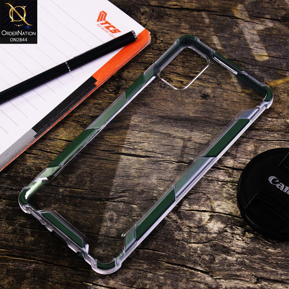 Samsung Galaxy A31 Cover - Green - New Style Hybrid Soft Bumper Transparent Case
