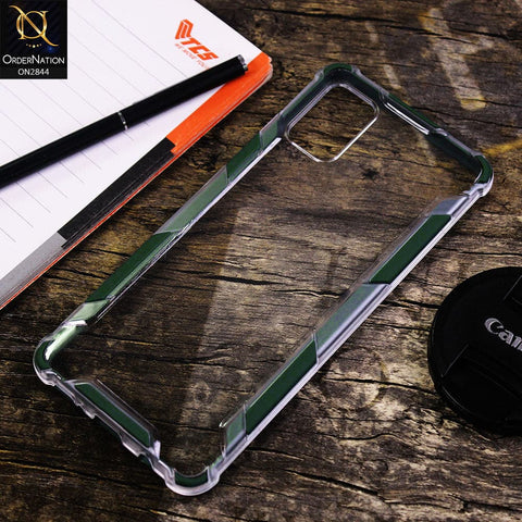 Samsung Galaxy A31 Cover - Green - New Style Hybrid Soft Bumper Transparent Case