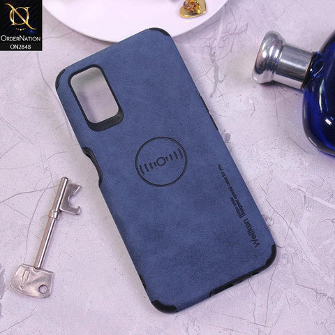 Oppo A92 Cover - Blue - Weiiken Matte Colorful Soft PU Leather Case