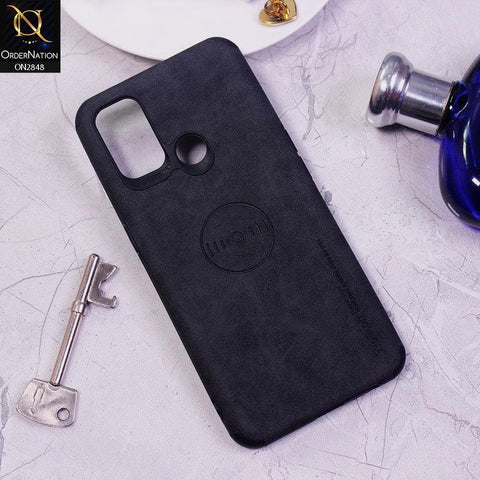Oppo A53s Cover - Black - Weiiken Matte Colorful Soft PU Leather Case