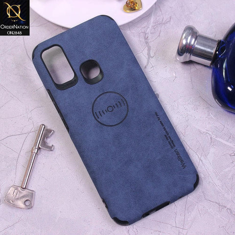 Infinix Hot 9 Play Cover - Blue - Weiiken Matte Colorful Soft PU Leather Case
