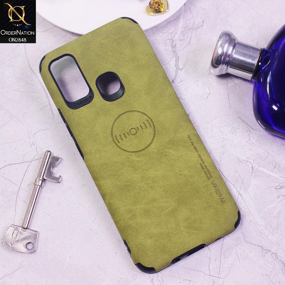 Infinix Hot 9 Play Cover - Light Green - Weiiken Matte Colorful Soft PU Leather Case