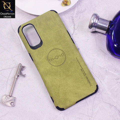 Oppo Reno 4 Cover - Light Green - Weiiken Matte Colorful Soft PU Leather Case