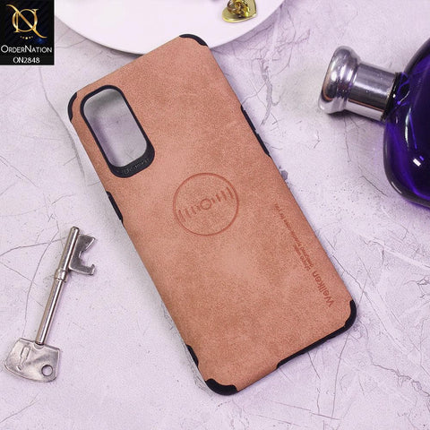 Oppo Reno 4 Cover - Pink - Weiiken Matte Colorful Soft PU Leather Case