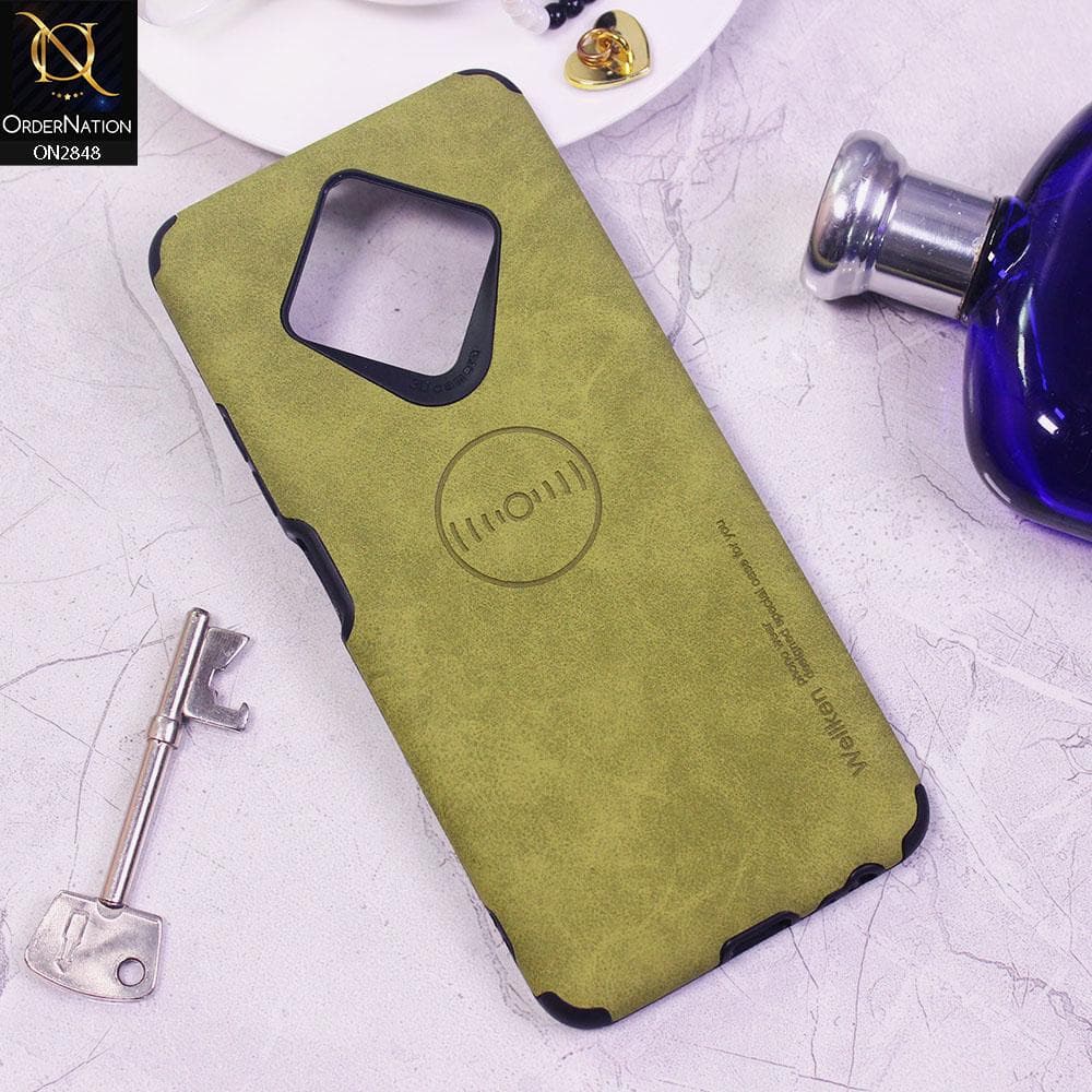 Infinix Zero 8 Cover - Light Green - Weiiken Matte Colorful Soft PU Leather Case