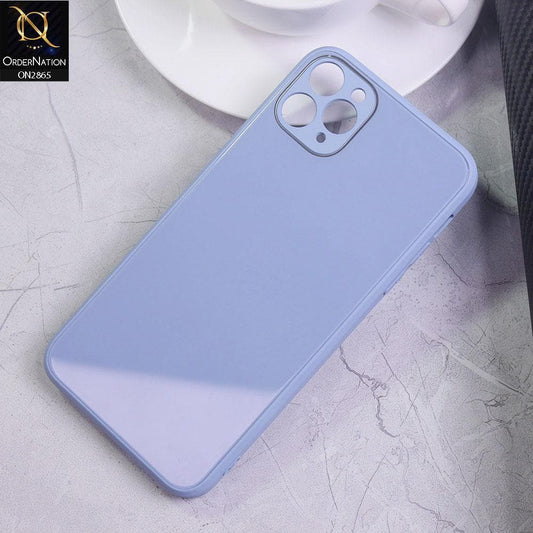 iPhone 11 Pro Cover - Gray - New Glossy Shine Tempered Glass Soft Borders Back Cases