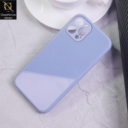 iPhone 12 Pro Cover - Gray - New Glossy Shine Tempered Glass Soft Borders Back Cases