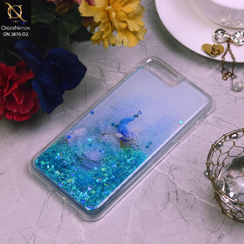 iPhone 8 Plus / 7 Plus Cover - Design 2 - Trendy Hearts and Stars Moving Liquid Glitter Case
