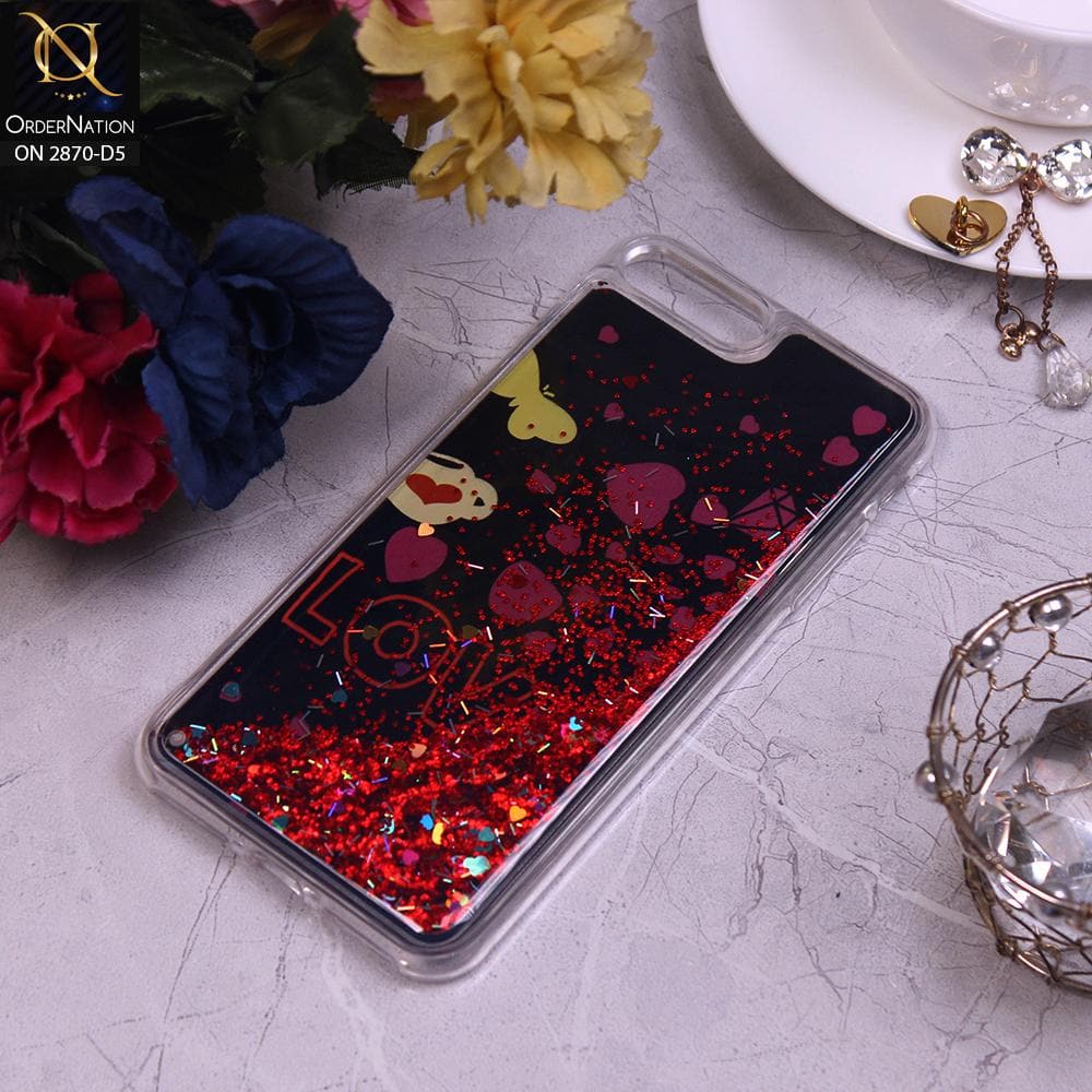 iPhone 8 Plus / 7 Plus Cover - Design 5 - Trendy Hearts and Stars Moving Liquid Glitter Case